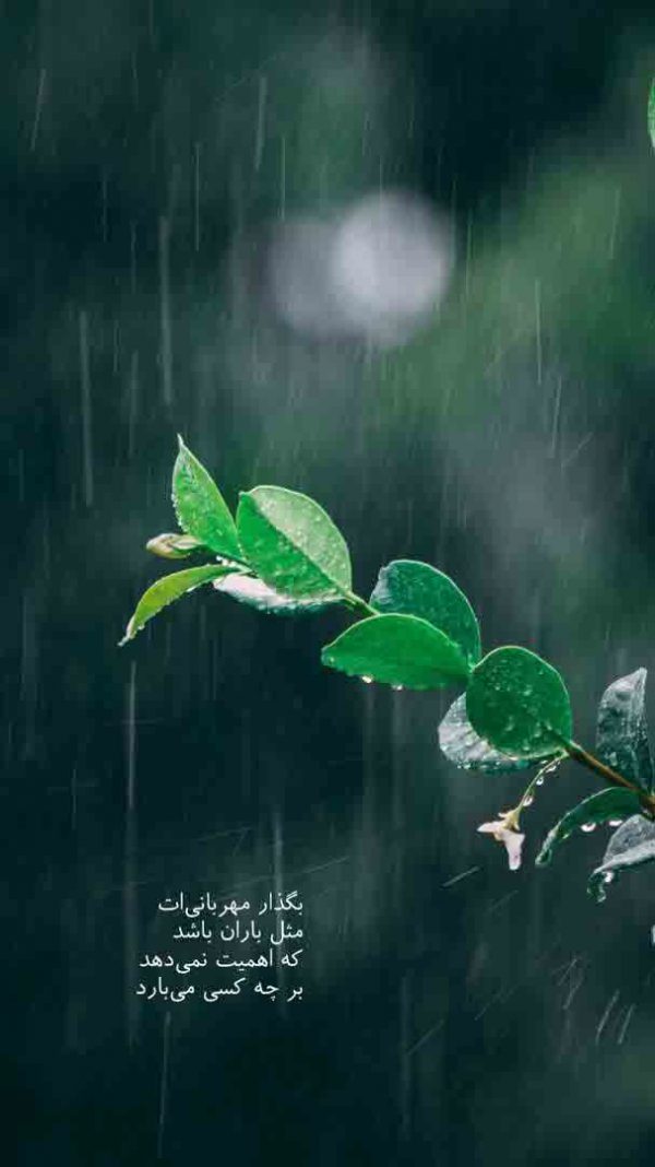 مهربانی ات مثل باران باشد