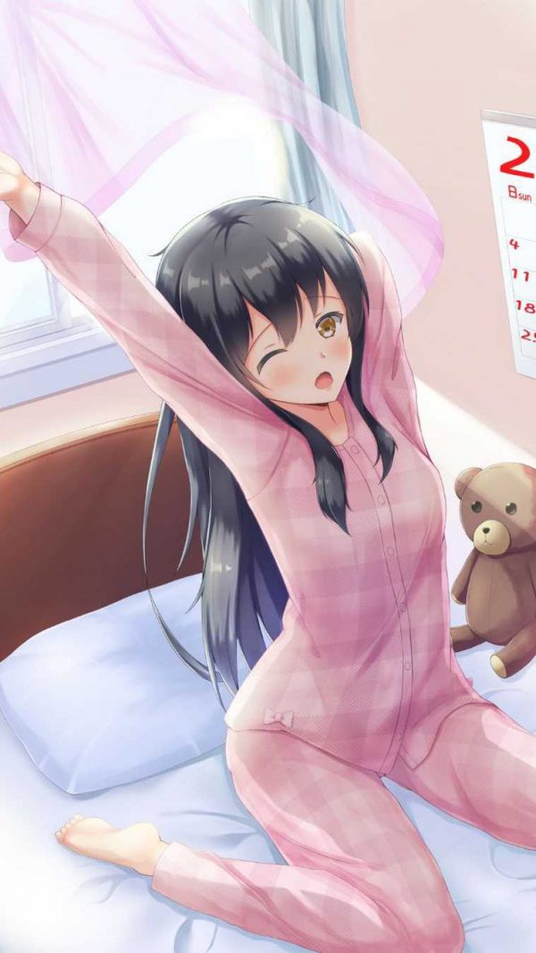عکس پروفایل دخترونه فانتزی عروسکی کره ای روی تخت