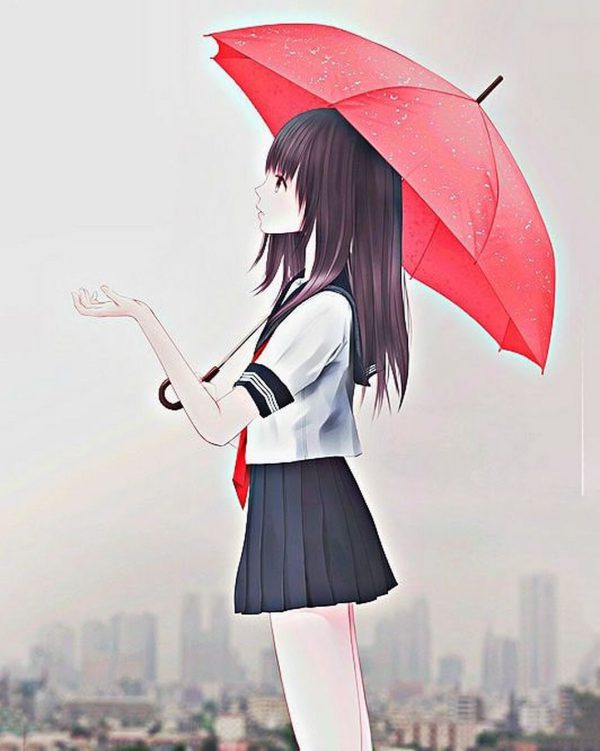 عکس فانتزی دختر با چتر